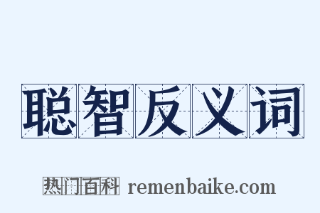 聪智反义词是什么意思的图片